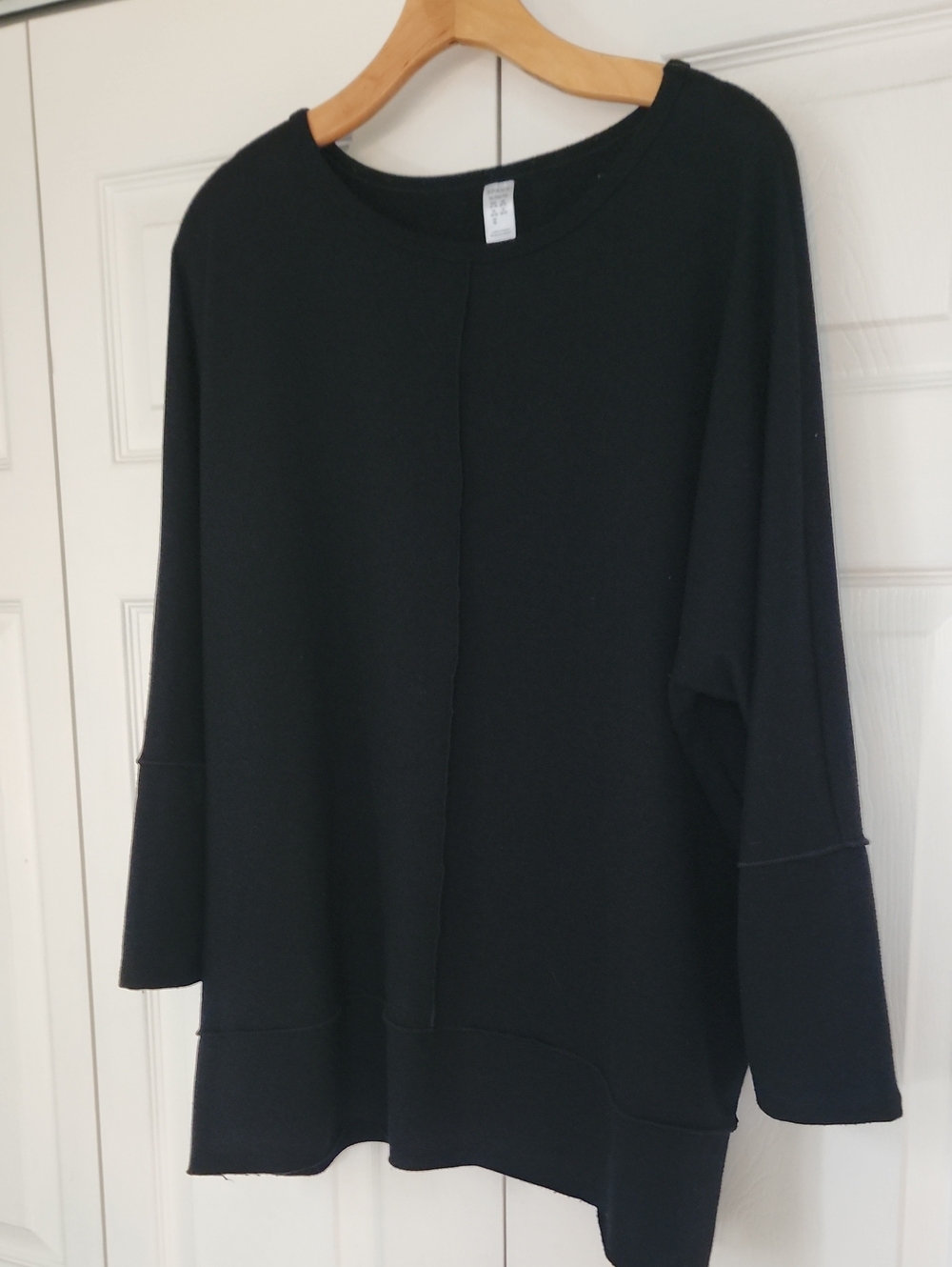 SPANX Black Relaxed Scoop-Neck Sweater